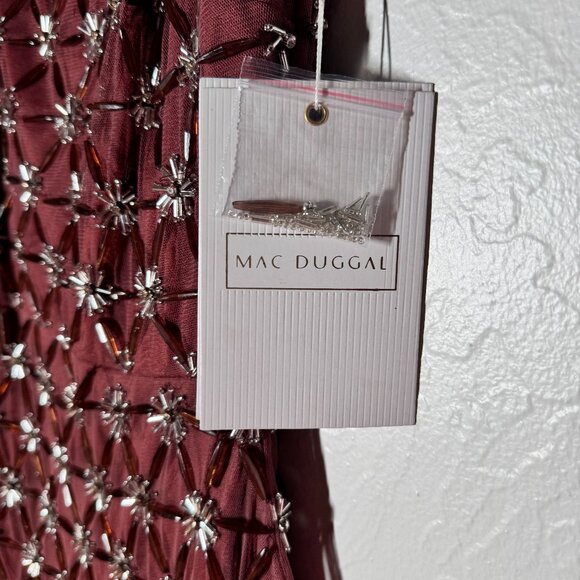 MAC DUGGAL beaded embellished Floral Beaded Rhinestones Mini Dress Size 4 Nwt - Picture 5 of 9